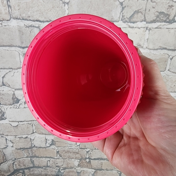 Starbucks Fall 2021 Neon Pink Studded Cold Cup Soft Touch Jelly Venti 24oz - Picture 8 of 11